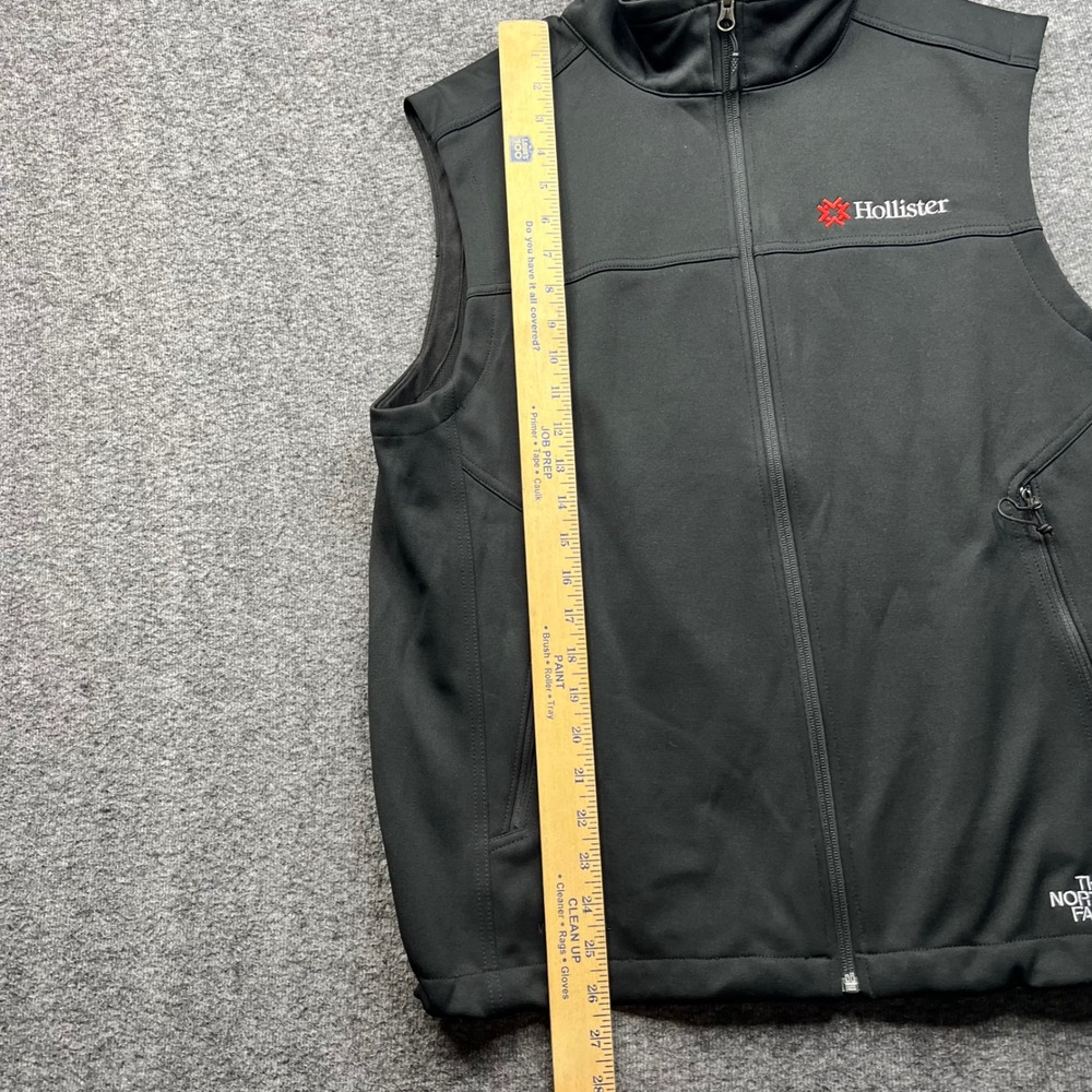 The North Face Vest Mens Medium Black WindWall Softshell Hollister Logo Full Zip - Picture 5 of 16